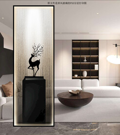 高清分层透明底屏风玻璃打印图