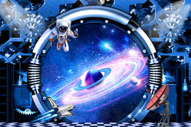 宇宙星空吊顶科幻背景