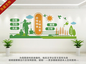 珍惜粮食文化墙