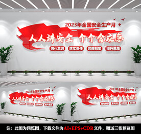 安全生产月文化墙