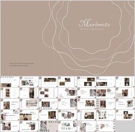 美式花纹花朵ppt模板