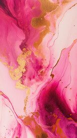 红色水墨抽象画