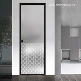 高清分层透明底平开门打印图