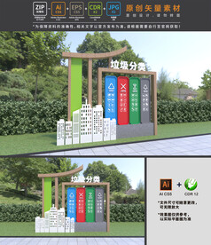 垃圾分类景观小品