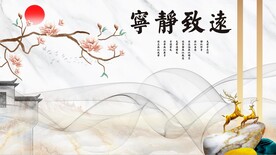 宁静致远大理石背景墙