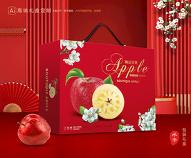 苹果包装 红富士礼盒