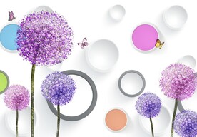 蒲公英电视背景墙