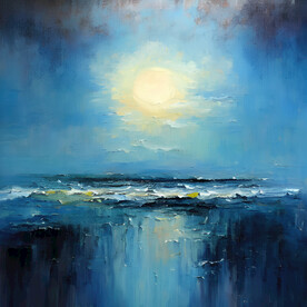 当代油画 海天一色