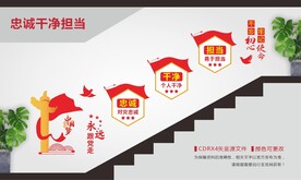 忠诚干净担当楼梯文化