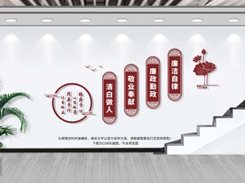 楼梯廉政文化墙