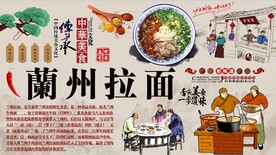 兰州拉面背景墙