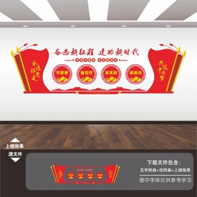 党员党建会议室文化墙