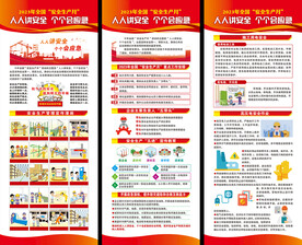 安全生产月展架