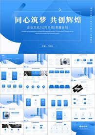 蓝色简约商务公司介绍ppt