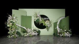 绿色婚礼迎宾区