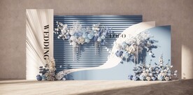 蓝色婚礼展示区