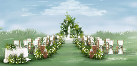 户外婚礼仪式区