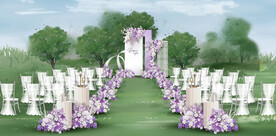 紫色户外仪式区