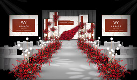 红色婚礼仪式区