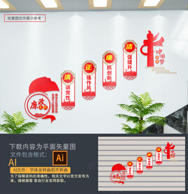 廉洁文化进企业楼梯