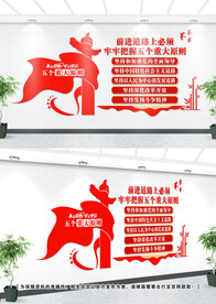 五个重大原则文化墙