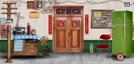 复古怀旧80后90后童年背景墙