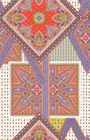 数码印花腰果花民族花