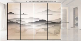 高清分层山水背景打印图