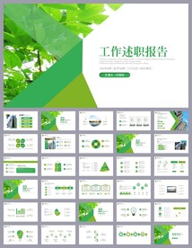 绿色述职报告工作总结ppt