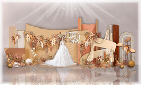 焦糖色秋色复古婚礼效果图