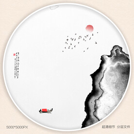 中国风玄关意境装饰画