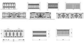 铁艺栏杆立面详图