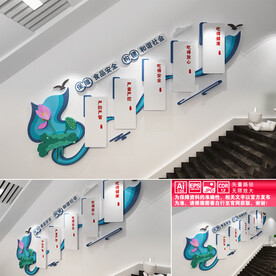 食品安全楼道文化墙