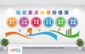 校园社会主义核心价值观文化墙