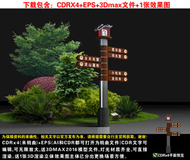 景区方向指路牌