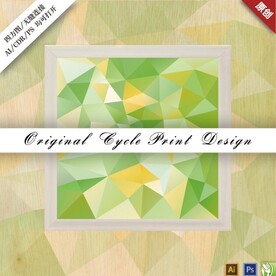 矢量抽象炫彩几何低多边形装饰