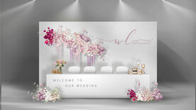 白色婚礼签到区