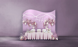 紫色婚礼签到区