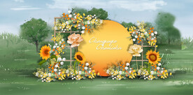 黄色户外迎宾区