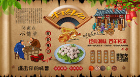牛肉丸背景墙