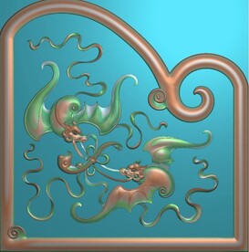 富贵如意床蝙蝠精雕图