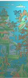 古代人物山水风景门板精雕图