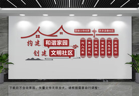 构建和谐家园文化墙