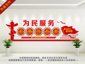 建设人民满意的服务型政府文化墙