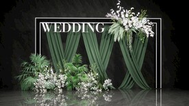 布幔婚礼迎宾区su模型