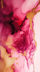 红色水墨金箔抽象背景