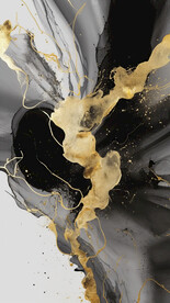 黑色水墨抽象画