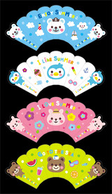 卡通扇子矢量图