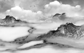 大理石纹山水背景装饰画