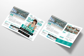 夏季游泳健身宣传单页折页